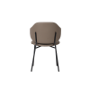 Picture of Chair with armrest, joti, black metal, leather, grey