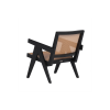 Picture of Lounge chair, vintage, wood black matte, beige, 56x71x71cm