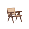 Picture of Lounge chair, vintage, wood walnut, cream, 56x71x71cm