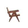 Picture of Lounge chair, vintage, wood walnut, cream, 56x71x71cm
