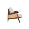 Picture of Lounge chair, linda, wood walnut honey, cushion cream, 68x78x71cm