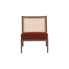 Picture of Lounge chair, nebra, wood walnut, cushion terra, 56x65x70cm 