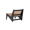 Picture of Lounge chair, vintage, wood black matte,  beige, 58x76x61cm