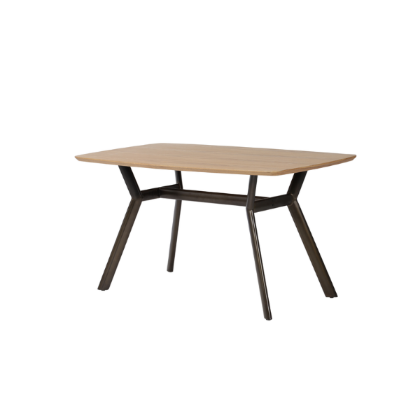 Picture of Dining table, nico, ash veneer natural, metal bronze legs, 140x80x75cm 