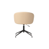 Picture of Office chair , adria, black metal, leather,beige, 62x55x74cm