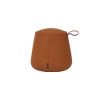 Picture of Pouf, dot, natural leather, with handle, orange 50x50x42cm