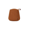 Picture of Pouf, dot, natural leather, with handle, orange 50x50x42cm