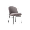 Picture of Chair, sophie, black metal, velvet grey, 49x56x82cm