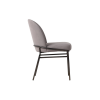 Picture of Chair, sophie, black metal, velvet grey, 49x56x82cm