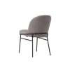 Picture of Chair, sophie, black metal, velvet grey, 49x56x82cm