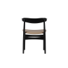 Picture of Chair, tura, black wood, leather beige,  54.5x47x47cm 