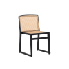 Picture of Dining chair, atelier, wood black matte, cream, 48x52x79cm