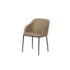 Picture of Dining chair with armrest, zarina, leather, marron