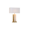 Picture of Table lamp, square, steel+alabaster fabric shade ab (s-013), size: 45*22*h66.5cm, socket:e27*1