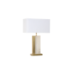 Picture of Table lamp, square, steel+alabaster fabric shade ab (s-013), size: 45*22*h66.5cm, socket:e27*1