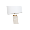 Picture of Table lamp, alabaster+steel fabric shade, size:φ38*h66cm