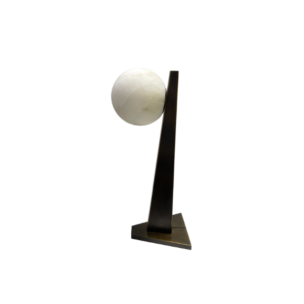 Picture of Reading table lamp, steel+alabaster+aluminium finish, vb (s-015), φ22*h56cm, socket:e27*1
