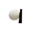 Fotografia e Abazhur tavoline per lexim, celik, alabaster dhe finiture alumini – 22×56 cm.