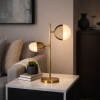 Picture of Table lamp, sunrise, alabaster+brass+steel finish,ab-r(s-014) light source:led 3000k 6w, size 43*20*h63cm