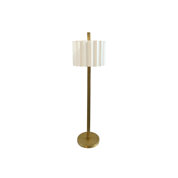 Picture of Floor lamp, quincuinx, steel+brass fabric shade: brsd-2201-be01, φ50*h35cm, bronze tube size φ50*h169.5cm