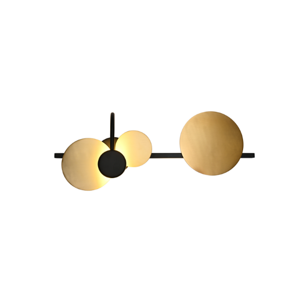 Picture of Round wall lamp, geometric, steelfinish: ab (s-013)+bz(s-016)light source: led 5w 3000k, size:55*21.8*h12cm