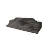 Picture of Sofa, lorenzo upland, full cow leather, grey, 312x91x70cm