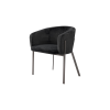 Picture of Chair with armrest, ozy, back and seat grey,  metal brass brushed legs, 61.5x62x77.5cm