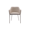 Picture of Chair with armrest, tom, leather pu, cream, leg brushed brass,61x63x79cm
