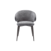 Picture of Chair with armrest,warren, fabric,grey, metal two tone grey legs, 61x57x81cm