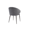 Picture of Chair with armrest,warren, fabric,grey, metal two tone grey legs, 61x57x81cm