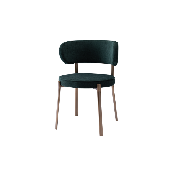 Picture of Chair, devon, fabric, steel legs, green, 56x55x79 cm 