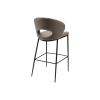 Picture of Bar stool, vento, leather, beige, 61x59x107cm