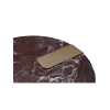 Picture of Coffee table, ape, top red marble, wooden legs, metal lacquered with brass metallic, dia.50x48cm