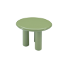 Picture of Coffee table, axis, panel and frame oily match green, glossy paint, dia.60x50cm