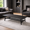 Picture of Coffee table, bento , wood structure, black, 130x72x35cm