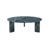Picture of Big top coffee table, corolla, green marble, dia.100x35cm