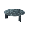 Picture of Big top coffee table, corolla, green marble, dia.100x35cm