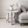 Picture of Small top coffee table, corolla, marble,white ,dia.60x48cm