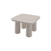 Picture of Coffee table, gia, wood, creamy glossy paint, 80x80x50cm