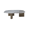 Picture of Coffee table big top,sofia, marble,white, wooden legs brass metallic, 100x100x30cm