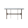 Picture of Console, lili, top white marble, brushed brass base, 140x40x80cm
