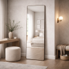 Picture of Floor clear mirror, lotus, steel brushed brass, 100x200