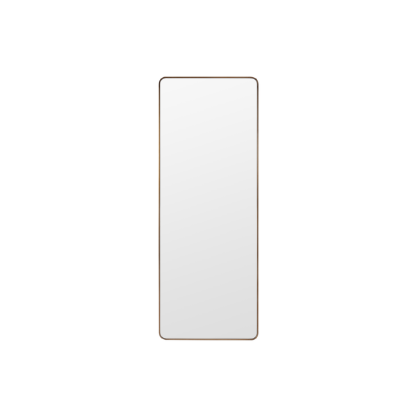 Picture of Floor clear mirror, lotus, steel brushed brass, 71x188x3 cm