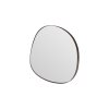 Picture of Wall mirror small, sami, steel brushed brass, black base board, 100x100x7cm