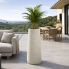 Picture of Vase, asym, with 2nd bottom, sand surface, crema, dia.50x100cm