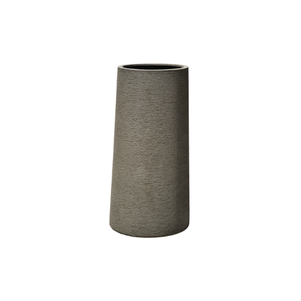 Picture of Vase, asym, with 2nd bottom, sand surface, machiato, dia.50x100cm