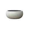 Picture of Vase, low ballon, concrete surface, white, dia.114x54cm