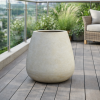 Picture of Vase, lotus bud, concrete surface, white, dia.84x82cm
