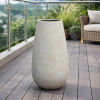 Picture of Vase, lotus bud, concrete surface, white, dia.51x82cm
