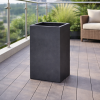 Picture of Vase,mid.cube concrete surface, charcoal, dia.45x45x60cm